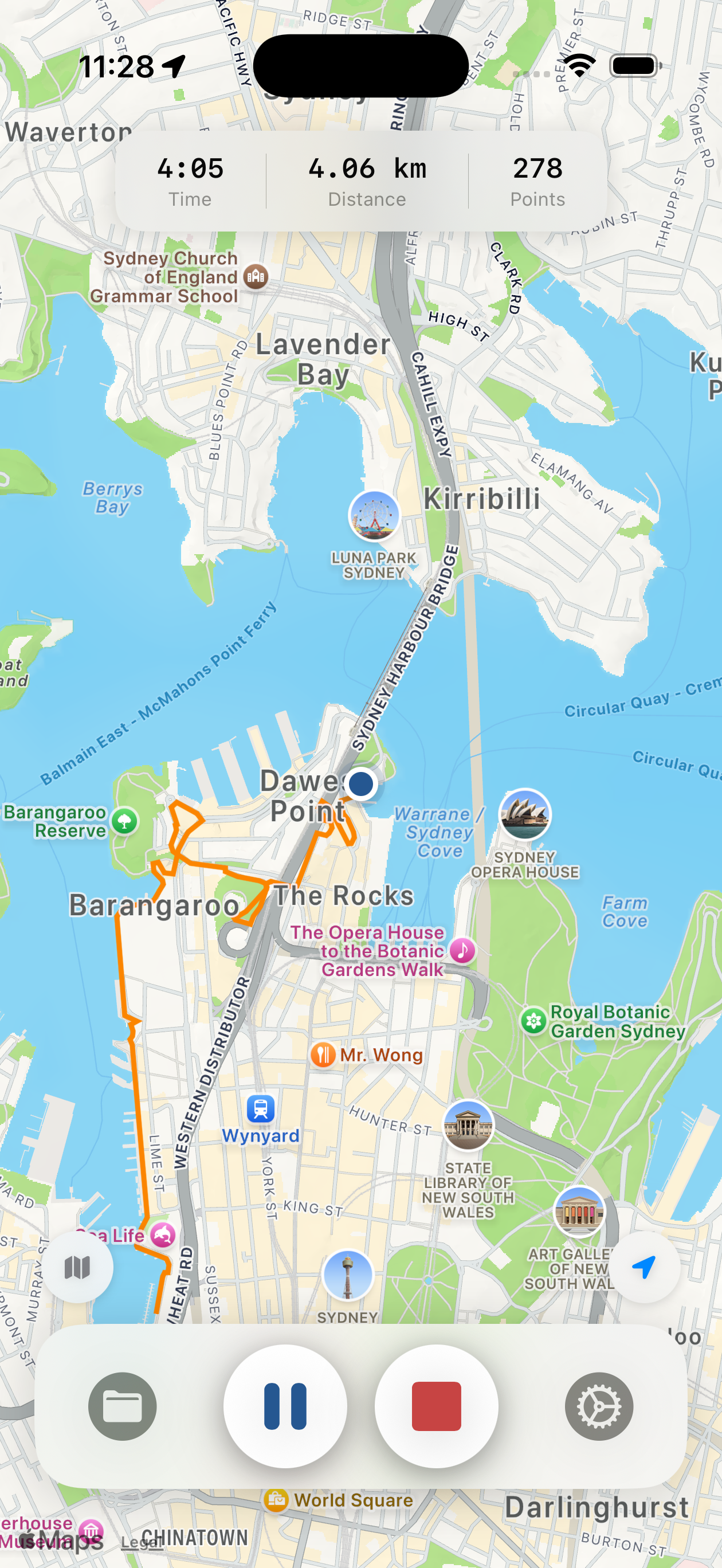 Active route recording